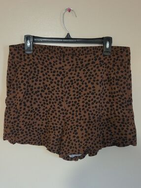 Old Navy Playa Brown Leopard-Print High Waist Shorts
